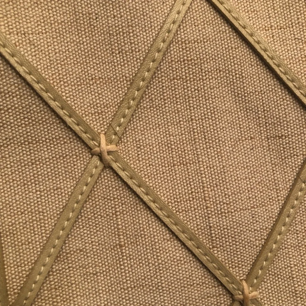 Canvas/ faux leather natural Handbag - Picture 6 of 6